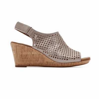 Rockport Briah Perf Sling Wedges Damen Khaki FIK-754813